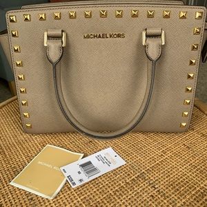 Selma Stud Michael Kors satchel leather